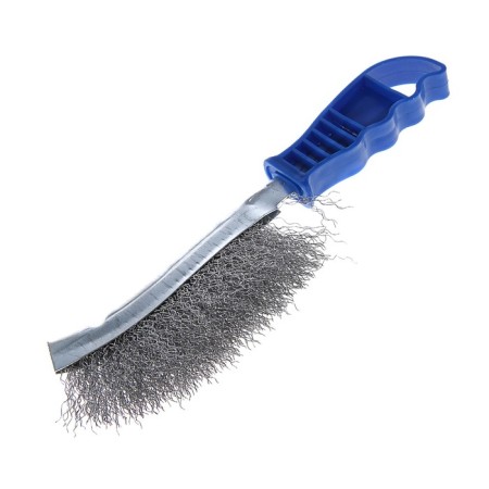 Metallic manual tundra brush, galvanized, plastic handle