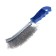 Metallic manual tundra brush, galvanized, plastic handle