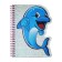 Figure notebook 48 sheets, A6, line, on the crest, holography, voluminous applique "animals", mix