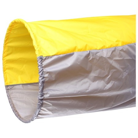 Tunnel for overpasses, length 3.5 m, 2 hoops d = 75 cm, yellow/gray color