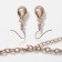 Set 2 objects: earrings, necklace "magnificent eyelids" flowers, emerald color in gold, 42cm