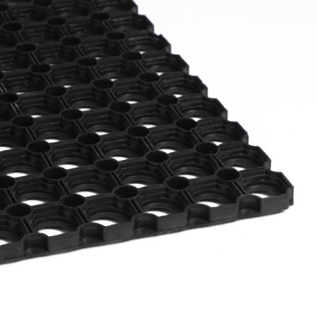 Muddy mud -bearded rug 80 × 120 × 1.6 cm, black color-3