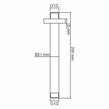 Built-in upper outline for the shower Wasserkraft A233, brass, PVD opening, glossy gold-1