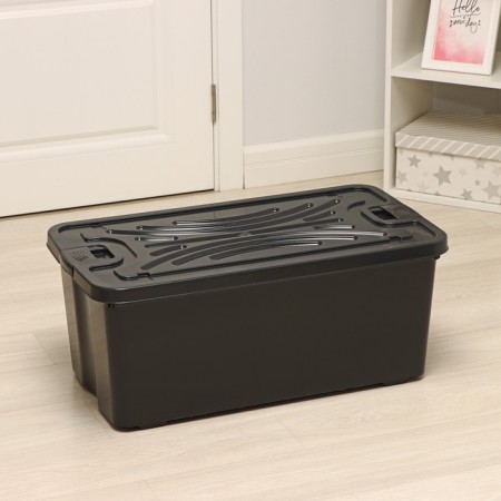 Storage container with a lid "Economy", 75 l, 79 × 41.5 × 33 cm, color mix
