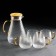 Set for drinks made of glass Magistro "Eco. Sarah ", 5 items: a jug 1.8 l, 4 circles 300 ml