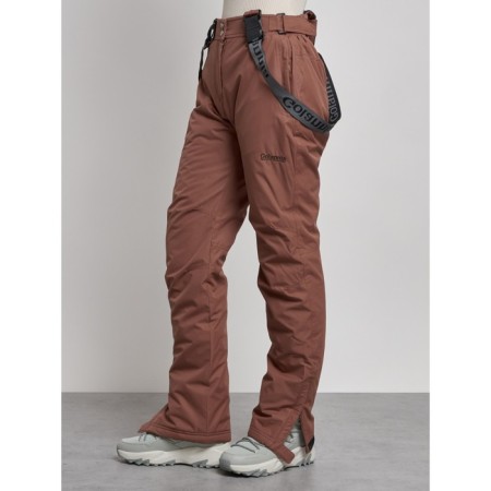 Semi -combinezone ski insulated female winter, size 50, brown color-5