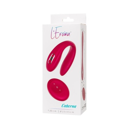 Multifunctional vibrator L’Eroina Caberna, 20 cm, silicone, burgundy color-8