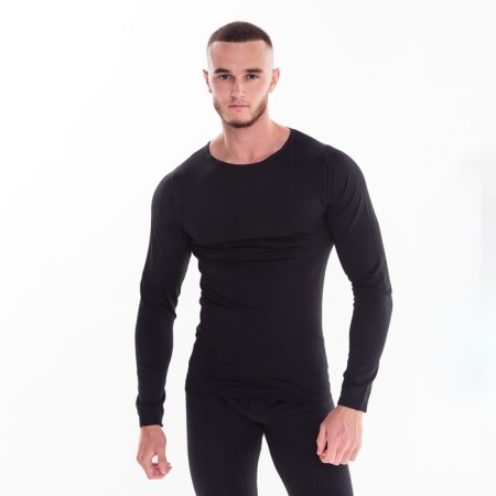 Male thermal underwear (longshit, pants), black color, size 46-48-2