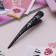 Hair clip "Squint of shine" 12.5 cm, black and white