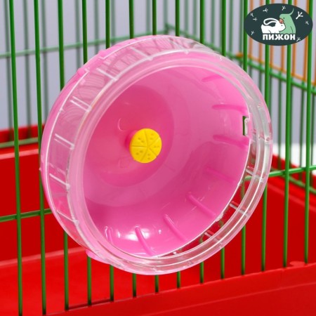 The wheel for rodents is quiet, 11 cm, pink