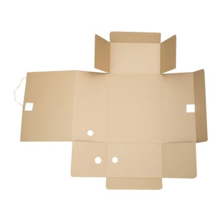 Archive folder with ties, microhofrocardon, 150mm, brown, up to 1400l-1