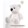 Soft Gulliver toy "Bear", sedentary, white color, 24 cm