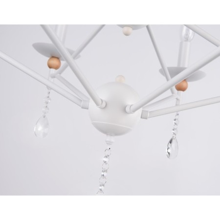 Suspended chandelier ambrella like, Modern, TR9596, 6HE14, white color, light wood-4