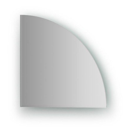 Mirror tiles with fedet 5 mm, quarter circle 25 x 25 cm, silver EvoForm