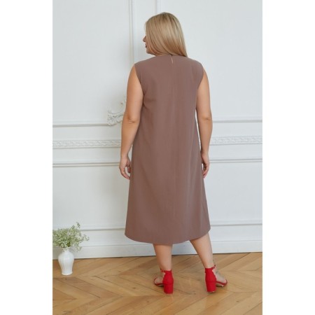 Sarafan female, size 62, brown color-4