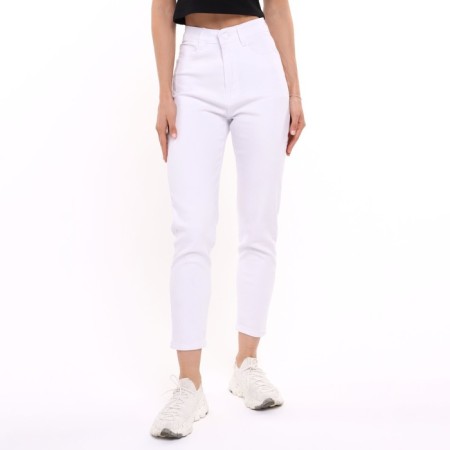 Women's jeans shortened, white color, size 42-44 (26)