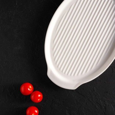 Porcelain dish for baking Magistro "Blanche", 23 × 15 × 2 cm, white color-6