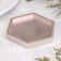 Summary "Hexagon. Marble" from gypsum, 9.7x1.3x1cm, champagne