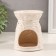 Aroma lamp ceramics "plant pattern" white aged 9.5x9.5x12 cm