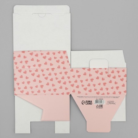 Gift folding box, packaging, "tender", 15 x 15 x 7 cm-7