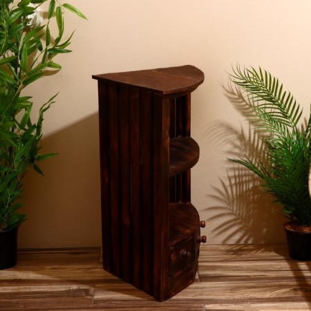 Roster of the corner "Bali Style" 40x40x70 cm, Albezia tree, brown-4