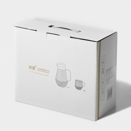 Set of glass drinking, 7 items: jug 1650 ml, 6 glasses 240 ml, color gray color-9