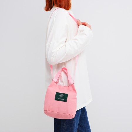 Youth bag on the button, pink color-5