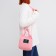 Youth bag on the button, pink color