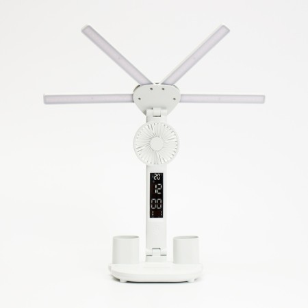 Clock - electronic lamp: calendar, thermometer, organizer, fan, 7 watts, 3 modes, USB-1