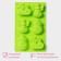 Baking uniform “New Year”, silicone, 27 × 17 × 3 cm, 6 cells (8 × 7 × 3 cm), green color