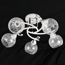 Fire Steak of Economics Crime Code 10097/5MR+WT+CR CL, 5x60W, E27, 28x53x53 cm, white color