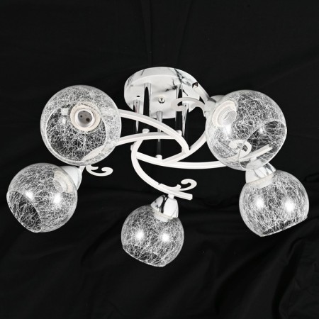 Fire Steak of Economics Crime Code 10097/5MR+WT+CR CL, 5x60W, E27, 28x53x53 cm, white color