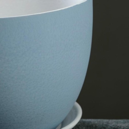 Pot Flower Lux gray-blue 2.2 liters-3