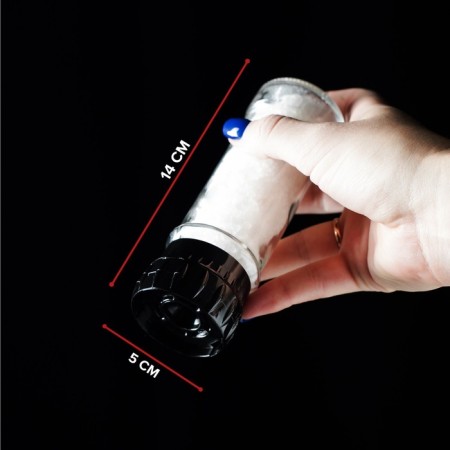 Mill for spices, plastic mechanism, 115 ml (45-80 gr), black color-4