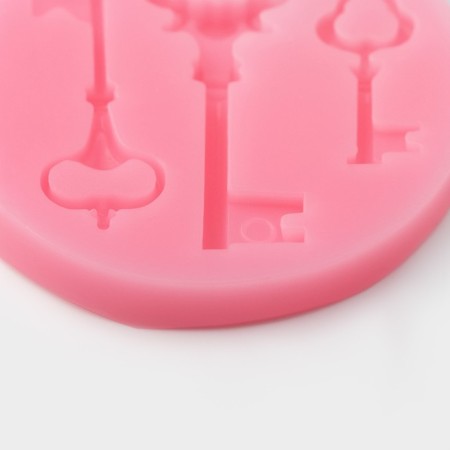 Mold Dolyana "Three Keys", Silicon, 6.5 × 1 cm, Mix color-2