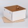 Box for a cake with a window, "cake", with an enhanced bottom, white, 30 x 30 x 19 cm