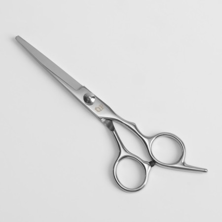 Hairdressers with emphasis, blade - 6 cm, silver color-1