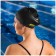Hat of swimming adult Onlytop, silicone, girth 54-60 cm, black color