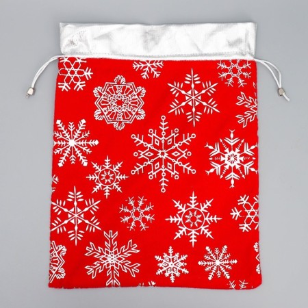 Bag gift plush “joy inside”, snowflakes, embossing, 30 x 40 cm +/- 1.5 cm, New Year-5