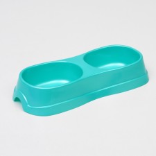 Double bowl 2 x 0.3 l, 28 x 12.5 x 5 cm, light green mother of pearl