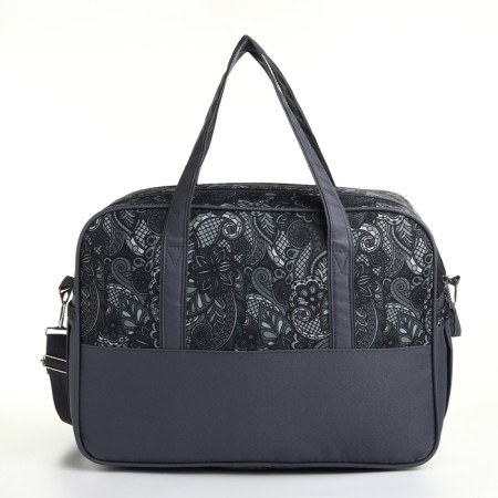 Road bag on lightning, 3 external pockets, a long belt, the color is gray-1