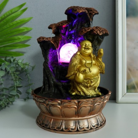 A desktop fountain with a “golden hotel from a tree with a fountain” 20.5x20x30 cm-5