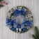 New Year's Wreath D-22 cm "Blue bows and balls"