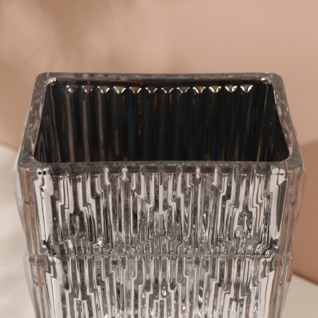 Vase "Monard" made of glass, silver 25*13.5*9.5 cm-7