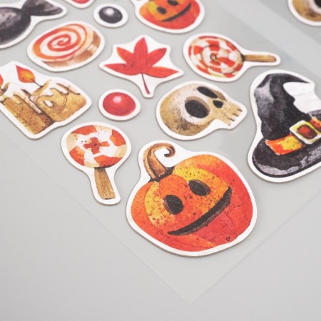 Stickers for creativity "Halloween" set 2 sheets 22x12.5 cm-2