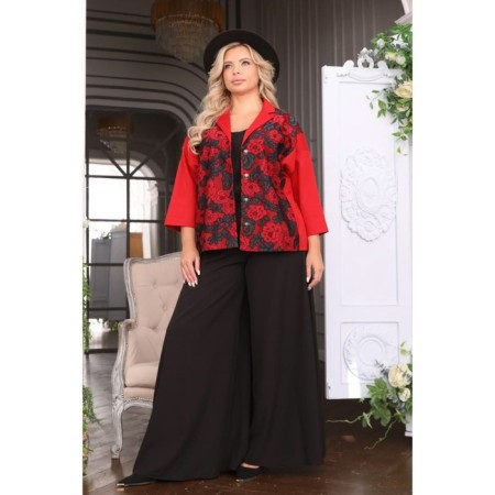 Female jacket, size 52, red color-13