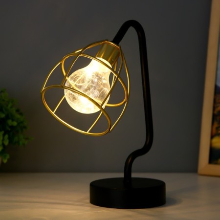 Night "Loft" LED from batteries 3haa black-gold 25x20x10 cm Risalux-2