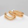 Earrings Metal "Chord" parallel, color gold