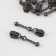 Automatic castle for lightning "Spiral", No. 3, decorative, 10 pcs, black nickel color