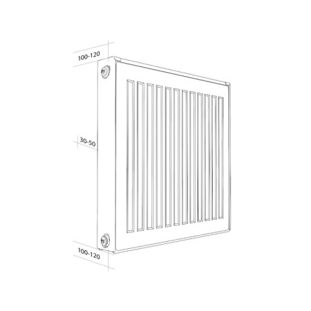 Steel radiator Royal Thermo Compact C22, 300x700 mm, side connection-1